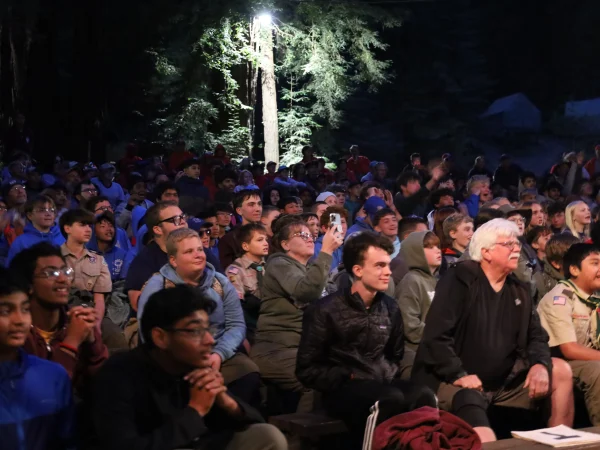 campers at campfire
